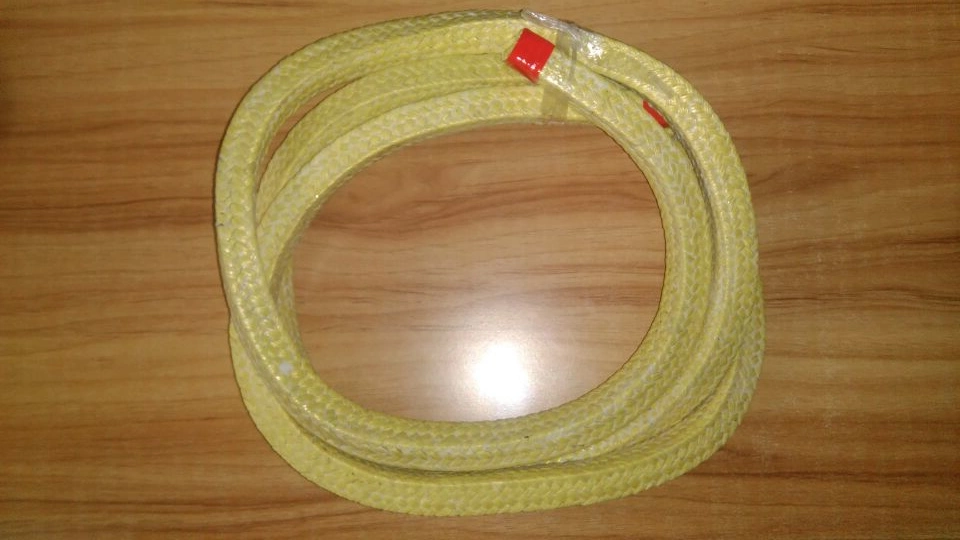 Pure Kevlar Aramid Fiber Yellow Braided Gland Packing